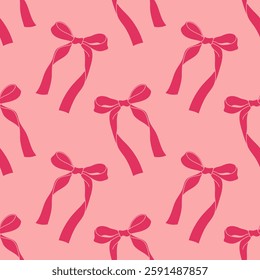 Seamless pattern with bows. Background design. Repeating print for fabric, wrapping paper, textile, wallpaper