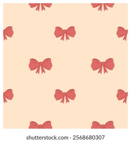 seamless pattern with bows .vector illustration of a pattern with bows