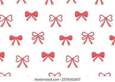 Seamless pattern with bows. Vector illustration.
