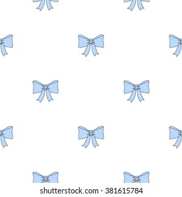 Seamless pattern with bows. Vector illustration.