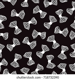Seamless pattern with bows. Vector illustration