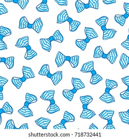 Seamless pattern with bows. Vector illustration