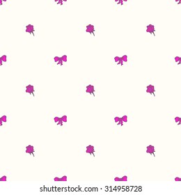 Seamless pattern bowtie and roses in pastel colours.Vector illustration.