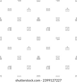 Seamless pattern with box and container icon on white background. Included the icons as open box, package, wooden crate, cargo, logistics, port, packaging And Other Elements.