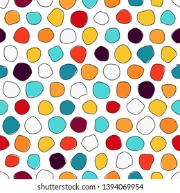 Seamless pattern for boys and girls. Colorful childish background.