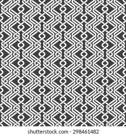 Seamless pattern of braided strips with swatch for filling. Abstract celtic ornament texture. Fashion geometric background for web or printing design.