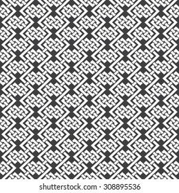 Seamless pattern of braided strips with swatch for filling. Abstract Celtic ornament texture. Fashion geometric background for web or printing design.