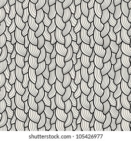 seamless pattern of braids. endless stylish texture