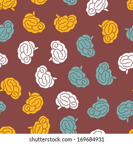 seamless pattern, brain