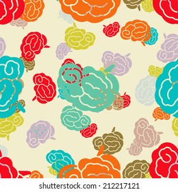seamless pattern, brain