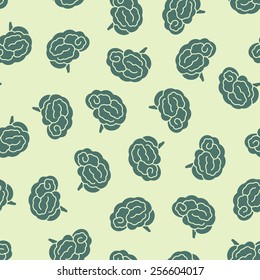 seamless pattern, brain