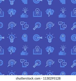 Seamless pattern with brainstorm and business icons.