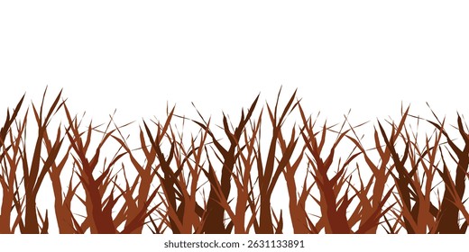 seamless pattern of branch of dead tree with empty space