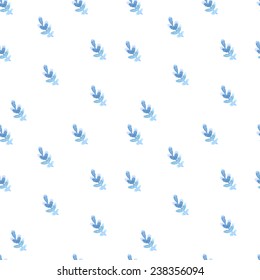 Seamless pattern of branch in the form of watercolor style. vector backgraund