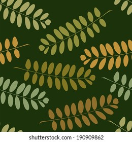 Seamless pattern with a branches of acacia