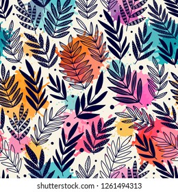 Nahtloses Muster mit Ästen. Kann für die Verpackung von Papier, Stoff, Hintergrund für verschiedene Bilder, etc. verwendet werden. 