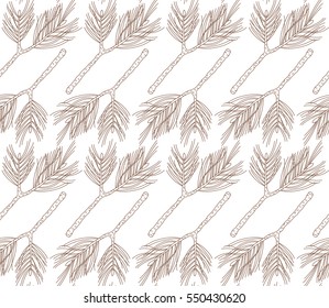 Seamless pattern with branches. Can be used for graphic design, textile design or web design.