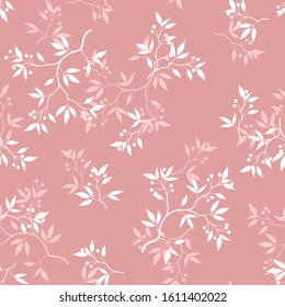 seamless pattern of branches and leaves