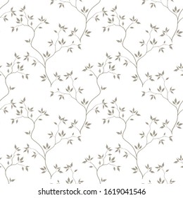 seamless pattern of branches and leaves