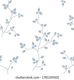 seamless pattern of branches and leaves
