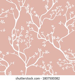 seamless pattern of branches and leaves