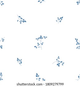 seamless pattern of branches and leaves