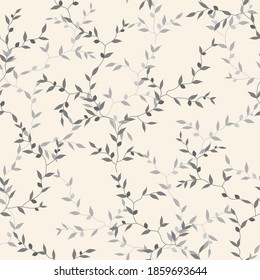 seamless pattern of branches and leaves