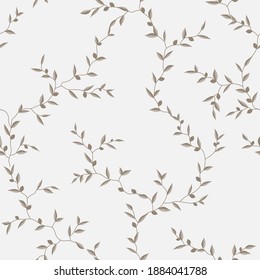 seamless pattern of branches and leaves