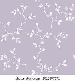 seamless pattern of branches and leaves