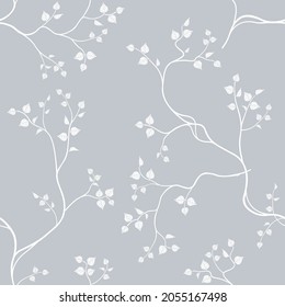 seamless pattern of branches and leaves
