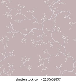 patrón transparente de ramas y hojas