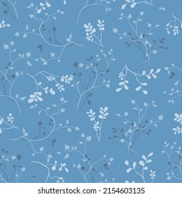 seamless pattern of branches and leaves