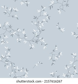 seamless pattern of branches and leaves