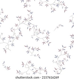 seamless pattern of branches and leaves