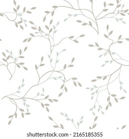 seamless pattern of branches and leaves