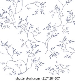 seamless pattern of branches and leaves