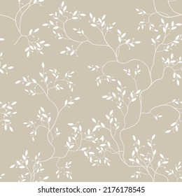 seamless pattern of branches and leaves