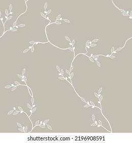 seamless pattern of branches and leaves