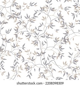 seamless pattern of branches and leaves