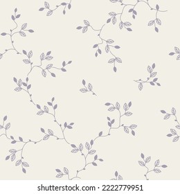 seamless pattern of branches and leaves