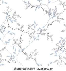 seamless pattern of branches and leaves