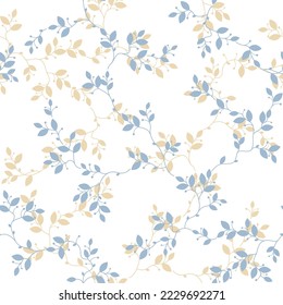 seamless pattern of branches and leaves
