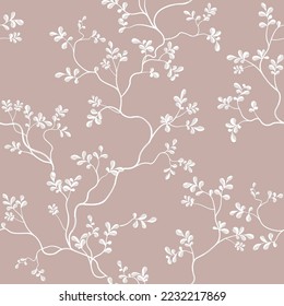 seamless pattern of branches and leaves