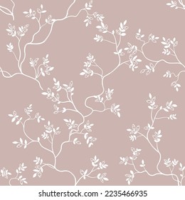 seamless pattern of branches and leaves