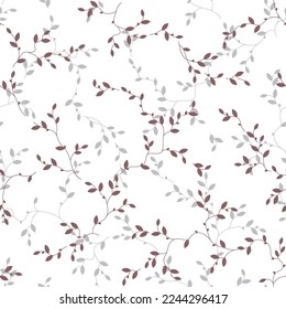 seamless pattern of branches and leaves