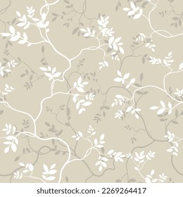 seamless pattern of branches and leaves