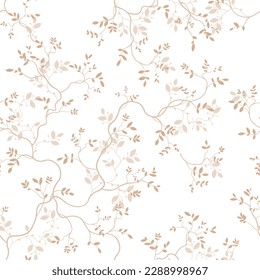 seamless pattern of branches and leaves
