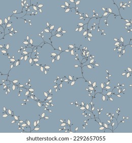 seamless pattern of branches and leaves