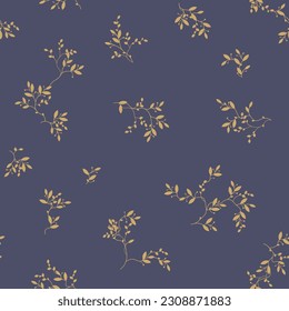 patrón transparente de ramas y hojas