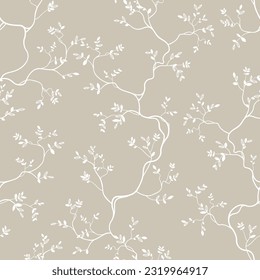 seamless pattern of branches and leaves
